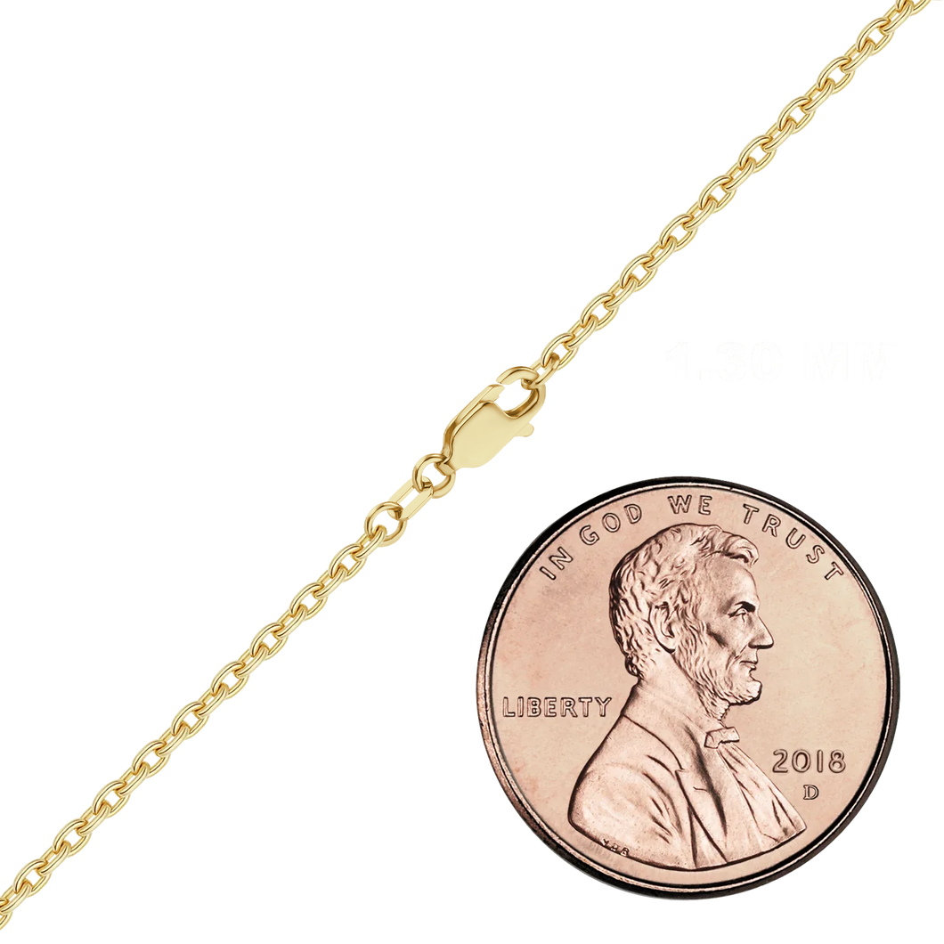 Finished Elongated Cable Necklace in 14K Gold-Filled