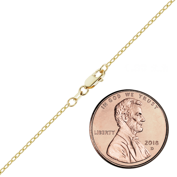 Christopher St. Cable Anklet in 14K Yellow Gold