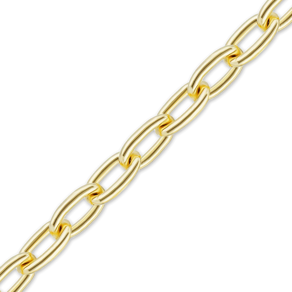 Bulk / Spooled Elongated Cable Chain in 14K & 18K Yellow Gold (1.00 mm - 5.90 mm)