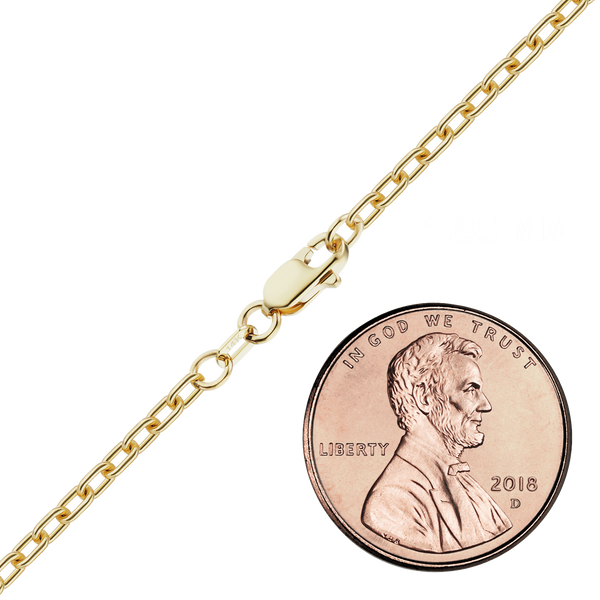Christopher St. Cable Anklet in 14K Yellow Gold