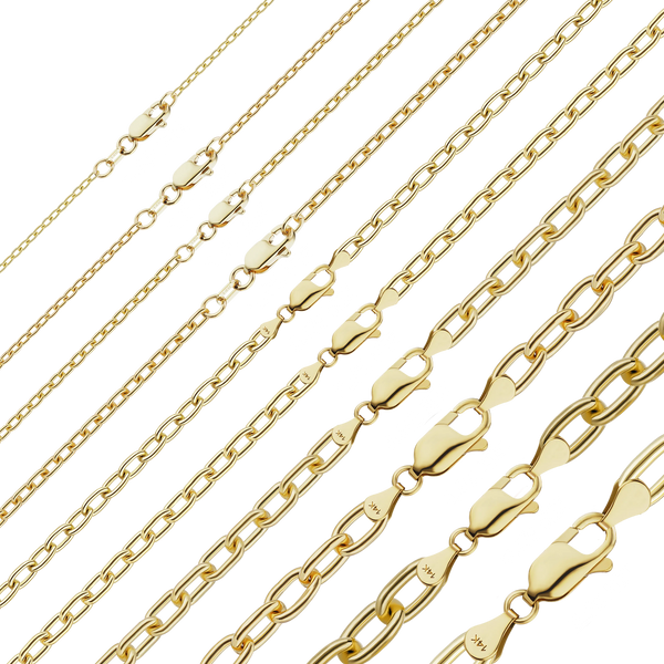 Christopher St. Cable Necklace in 14K Yellow Gold