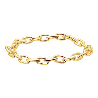 Houston St. Semi-Solid Cable Chain Ring in 14K Yellow Gold