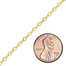 Load image into Gallery viewer, Bulk / Spooled Elongated Cable Chain in Brass (2.00 mm)
