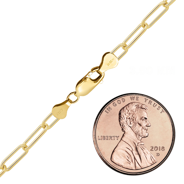 Finished Elongated Cable Necklace in 14K Gold-Filled