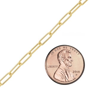 Bulk / Spooled Elongated Cable Chain in 14K Gold-Filled (1.30 mm - 4.60 mm)