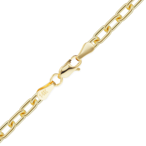 Christopher St. Cable Anklet in 14K Yellow Gold