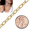 Bulk / Spooled Elongated Cable Chain in 14K & 18K Yellow Gold (1.00 mm - 5.90 mm)