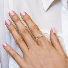 Load image into Gallery viewer, Houston St. Semi-Solid Cable Chain Ring in 14K Yellow Gold
