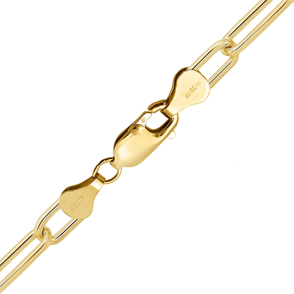 Finished Elongated Cable Anklet in 14K Gold-Filled