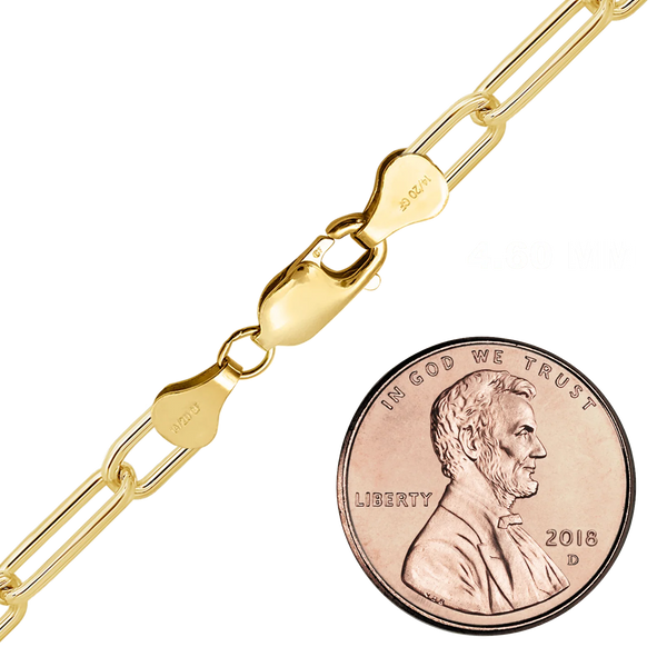 Finished Elongated Cable Anklet in 14K Gold-Filled