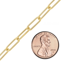 Load image into Gallery viewer, Bulk / Spooled Elongated Cable Chain in 14K Gold-Filled (1.30 mm - 4.60 mm)
