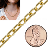 Bulk / Spooled Elongated Cable Chain in 14K & 18K Yellow Gold (1.00 mm - 5.90 mm)