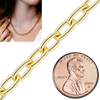 Bulk / Spooled Elongated Cable Chain in 14K & 18K Yellow Gold (1.00 mm - 5.90 mm)