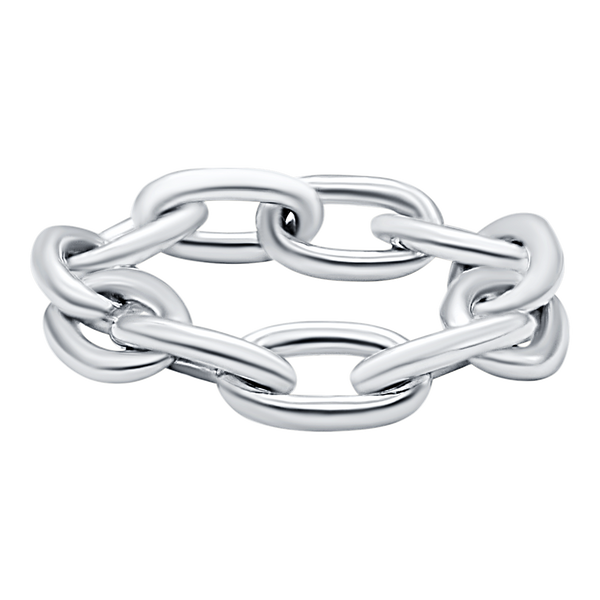 Christopher St. Cable Chain Ring in Sterling Silver
