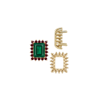 ITI NYC Emerald Shape Cluster Tops (6.00 x 4.00 mm - 10.00 x 8.00 mm)