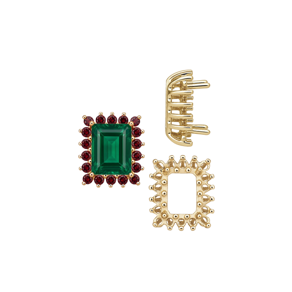 ITI NYC Emerald Shape Cluster Tops (6.00 x 4.00 mm - 10.00 x 8.00 mm)