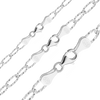 Elizabeth St. Elongated Textured Cable Chain Necklace in Sterling Silver