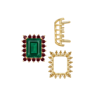 ITI NYC Emerald Shape Cluster Tops (6.00 x 4.00 mm - 10.00 x 8.00 mm)