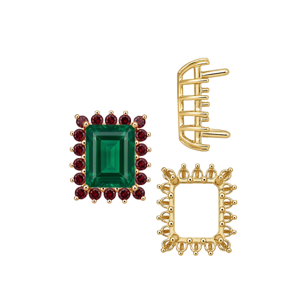 ITI NYC Emerald Shape Cluster Tops (6.00 x 4.00 mm - 10.00 x 8.00 mm)
