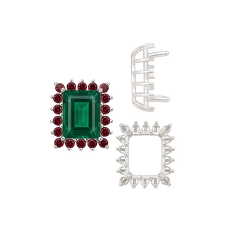ITI NYC Emerald Shape Cluster Tops (6.00 x 4.00 mm - 10.00 x 8.00 mm)