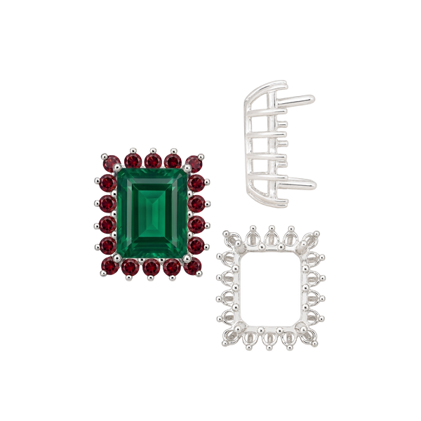 ITI NYC Emerald Shape Cluster Tops (6.00 x 4.00 mm - 10.00 x 8.00 mm)