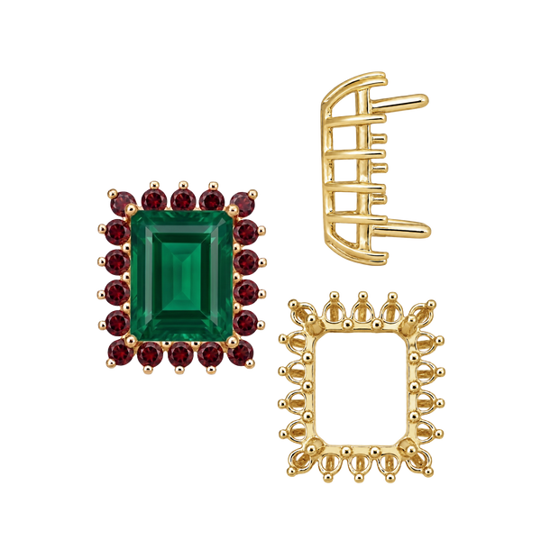 ITI NYC Emerald Shape Cluster Tops (6.00 x 4.00 mm - 10.00 x 8.00 mm)