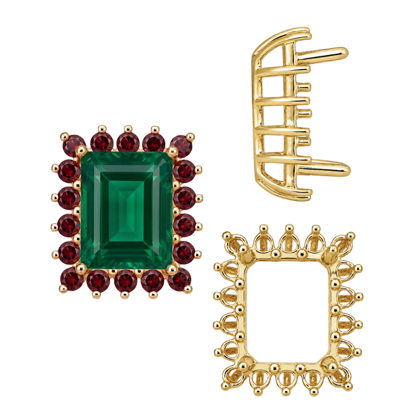 ITI NYC Emerald Shape Cluster Tops (6.00 x 4.00 mm - 10.00 x 8.00 mm)