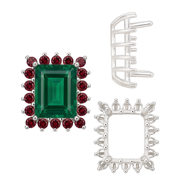 ITI NYC Emerald Shape Cluster Tops (6.00 x 4.00 mm - 10.00 x 8.00 mm)