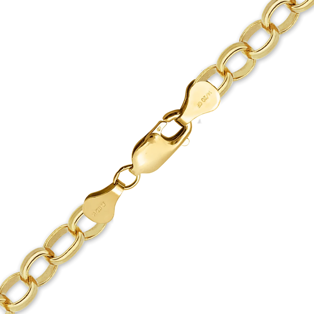Finished Flat Cable Anklet in 14K Gold-Filled