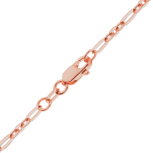 FiDi Figaro Cable Anklet in 14K Rose Gold