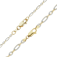 Load image into Gallery viewer, FiDi Figaro Cable Bracelet in 14K Two Tone Gold
