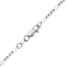 Load image into Gallery viewer, FiDi Figaro Cable Anklet in 14K White Gold
