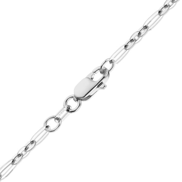 FiDi Figaro Cable Necklace in 14K White Gold