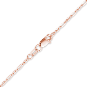 FiDi Figaro Cable Anklet in 14K Rose Gold