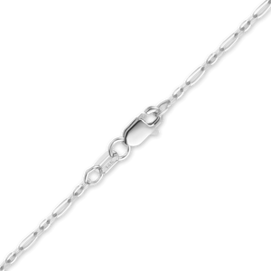 FiDi Figaro Cable Anklet in 14K White Gold