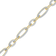 Load image into Gallery viewer, Bulk / Spooled Diamond Cut Cable Figaro Chain in 14K Two Tone Gold (1.60 mm - 2.50 mm)
