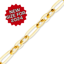 Load image into Gallery viewer, Bulk / Spooled Diamond Cut Cable Figaro Chain in 14K Yellow Gold (1.60 mm - 2.50 mm)
