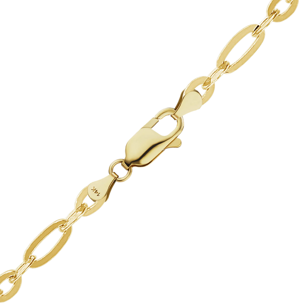 FiDi Figaro Cable Anklet in 14K Yellow Gold