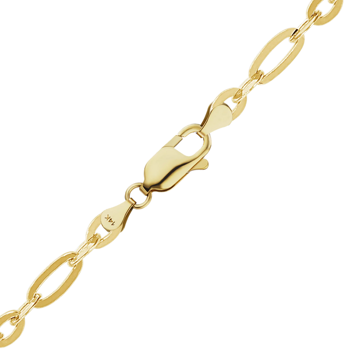 FiDi Figaro Cable Necklace in 14K Yellow Gold