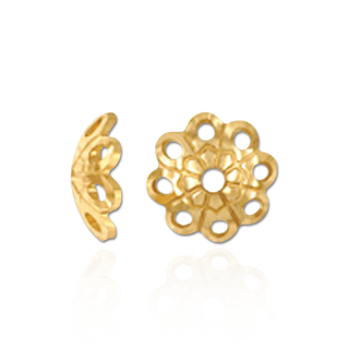 ITI NYC Disc Cap Ends in 14K Yellow Gold (6 mm)