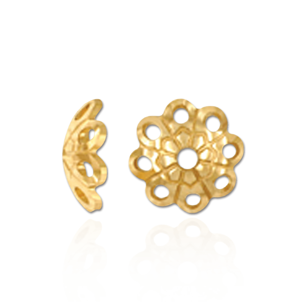 ITI NYC Disc Cap Ends in 14K Yellow Gold (6 mm)