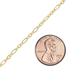 Load image into Gallery viewer, Bulk / Spooled Round Figaro Cable Chain in 14K Yellow Gold (1.60 mm - 2.50 mm)
