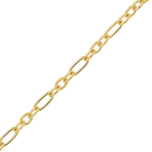 Bulk / Spooled Round Figaro Cable Chain in 14K Yellow Gold (1.60 mm - 2.50 mm)