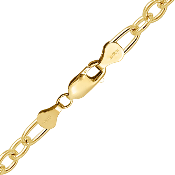 Finished Round Figaro Cable Anklet in 14K Gold-Filled