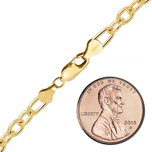 Load image into Gallery viewer, Finished Round Figaro Cable Bracelet in 14K Gold-Filled
