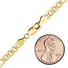 Load image into Gallery viewer, Finished Round Figaro Cable Anklet in 14K Gold-Filled
