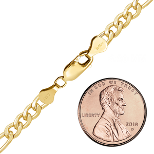Finished Round Figaro Cable Anklet in 14K Gold-Filled