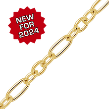 Load image into Gallery viewer, Bulk / Spooled Round Figaro Cable Chain in 14K Gold-Filled (1.60 mm - 4.00 mm)
