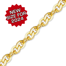 Load image into Gallery viewer, Bulk / Spooled Flat Twisted Cable (Singapore) in 14K Yellow Gold (1.20 mm - 1.62 mm)
