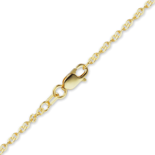 Columbus Ave. Cable Anklet in 14K Yellow Gold